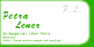 petra lener business card
